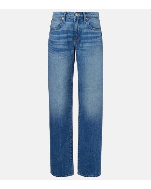 SLVRLAKE Denim Blue Ellie Low-Rise Wide-Leg Jeans