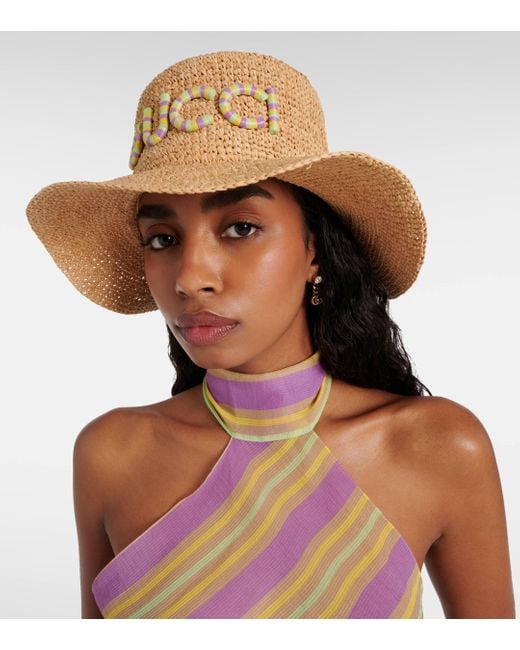 Gucci Natural Straw Bucket Hat