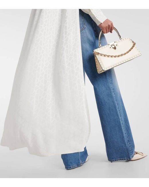 Valentino White Bluse Toile Iconographe Aus Seide