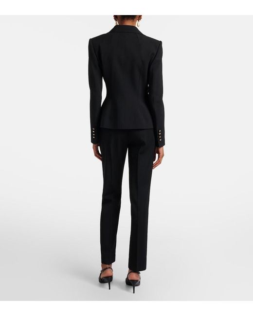 Dolce & Gabbana Black Virgin Wool Tapered Pants