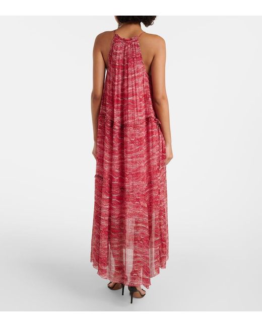 Vestido Midi Alita De Chifon Isabel Marant de color Red
