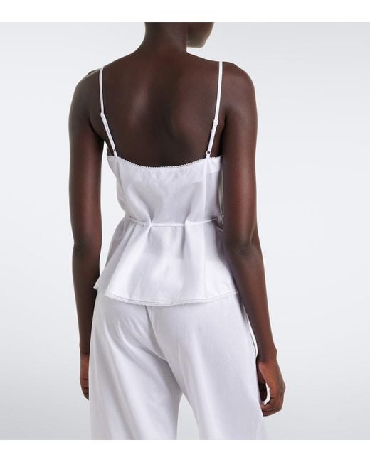 Leset White Yoko Cotton Top