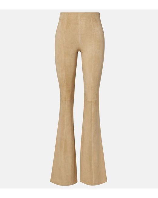 Stouls Natural Gege Suede Flared Pants