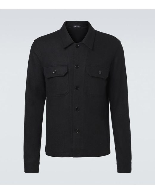 Tom Ford Black Cashmere Overshirt for men