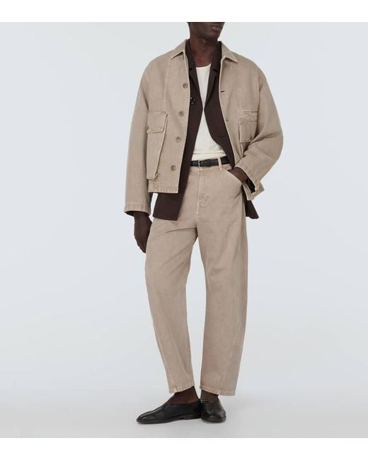 Lemaire Natural Twisted Cotton Tapered Pants for men