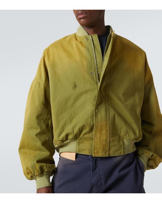 J.W. Anderson Green Cotton Bomber Jacket for men