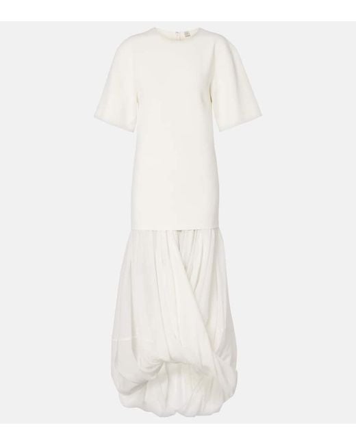 Abito Midi Cocoon di Totême  in White