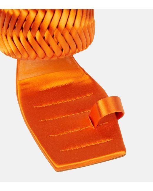 Gia Borghini Orange Rosie 1 Satin Sandals