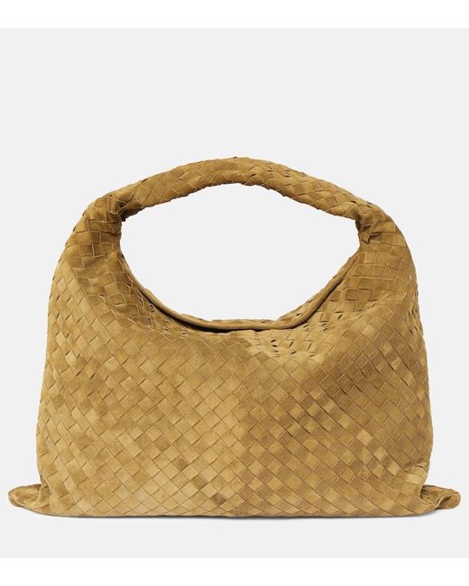 Tote Hop Large de ante Intrecciato Bottega Veneta de color Brown