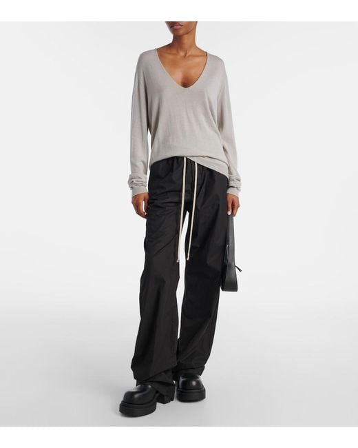 Rick Owens Gray Virgin Wool Sweater