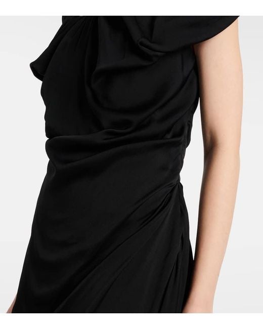 Vivienne Westwood Black Ginnie Draped Jersey Maxi Dress