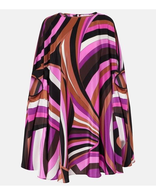 Emilio Pucci Pink Iride Silk Kaftan