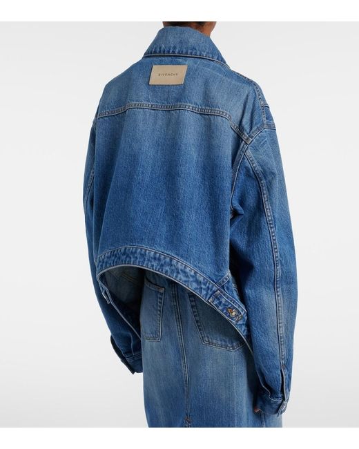 Givenchy Blue Deconstructed Oversized Denim Jacket