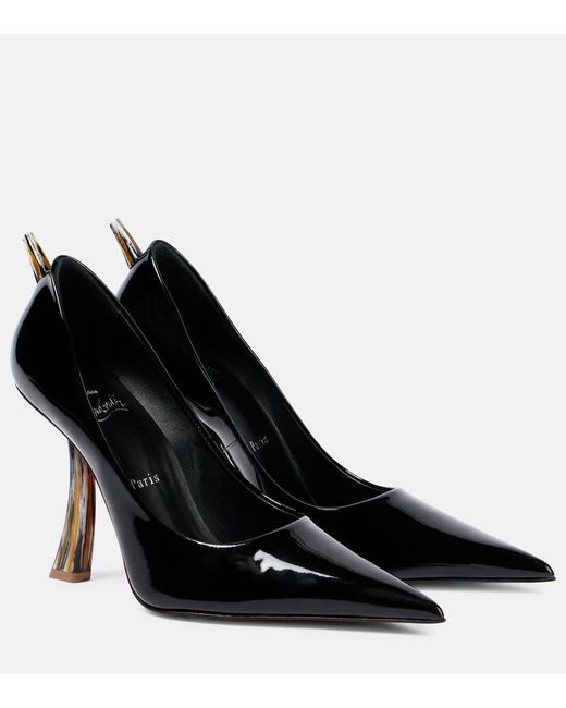 Christian Louboutin Black Pumps Kate Clawmax 100 Aus Lackleder