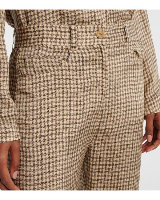 Acne Natural Weite Mid-Rise-Hose Poltana