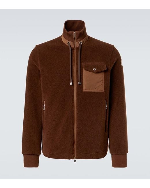 Cardigan Matelasse Moncler pour homme en coloris Brown