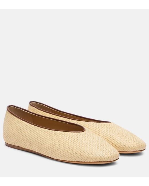 Le Monde Beryl Natural Regency Raffia Ballet Flats