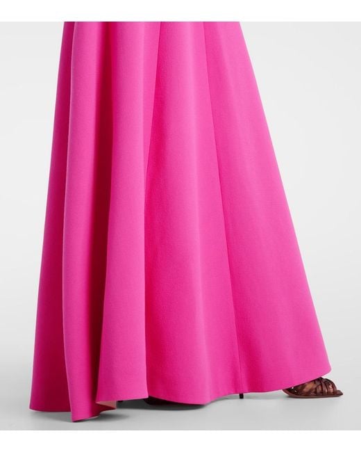 Emilia Wickstead Pink Malinda Wool Crepe Gown