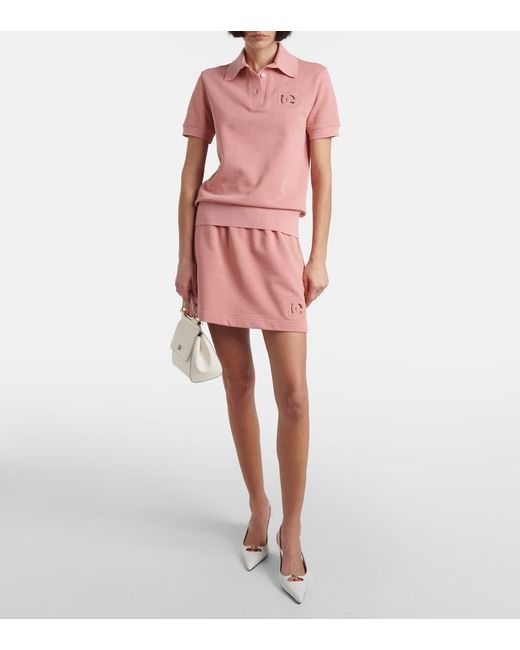 Dolce & Gabbana Pink Cotton Miniskirt