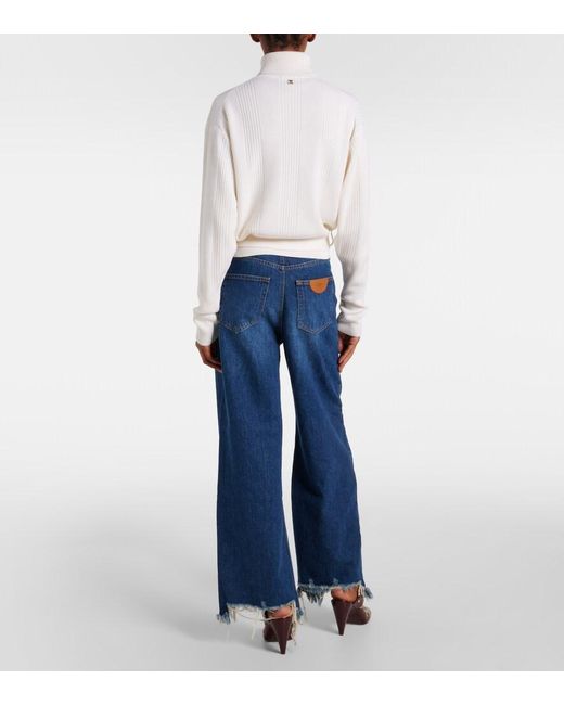 Chloé White Iconic Milk Wool-Blend Sweater