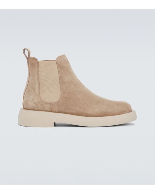 Clarks Natural Mileno Suede Chelsea Boots for men