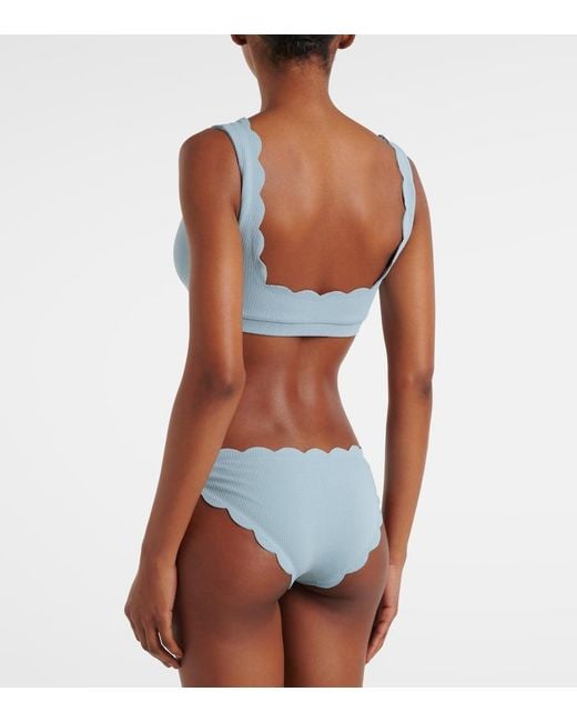 Marysia Swim Blue Palm Springs Bikini Top