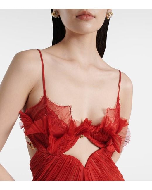 Robe Longue Ariadne Maria Lucia Hohan en coloris Red