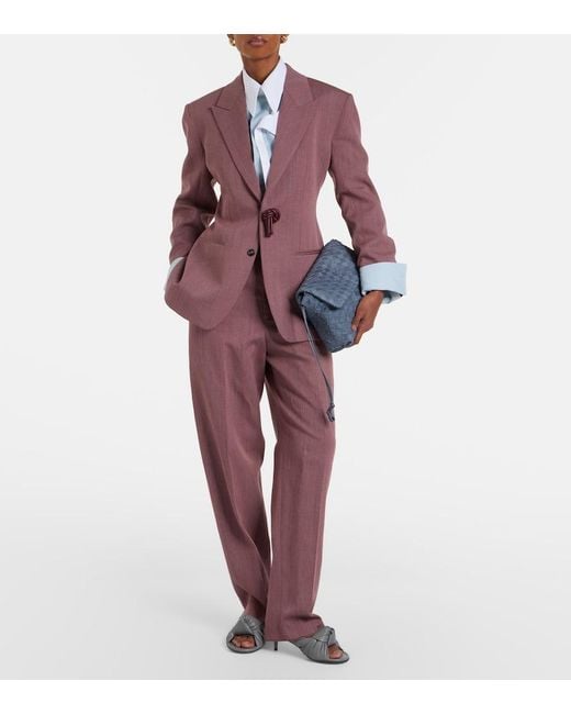 Bottega Veneta Gray Cherry Knot Leather Mules