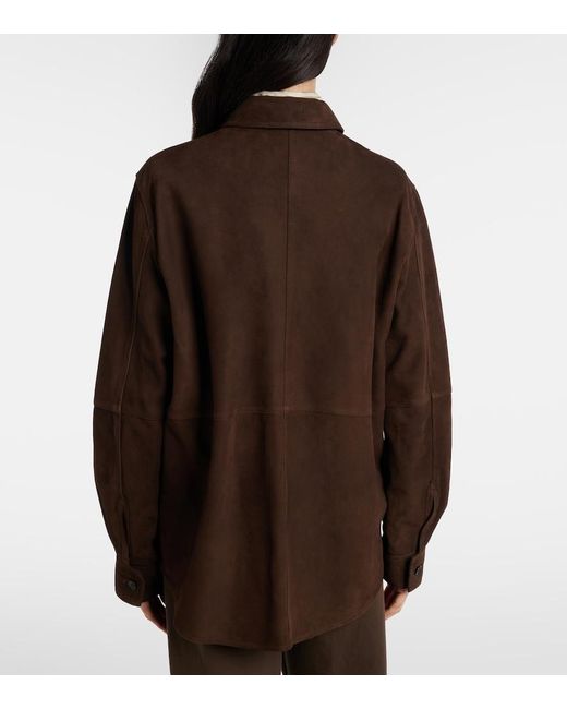 Totême  Brown Suede Overshirt