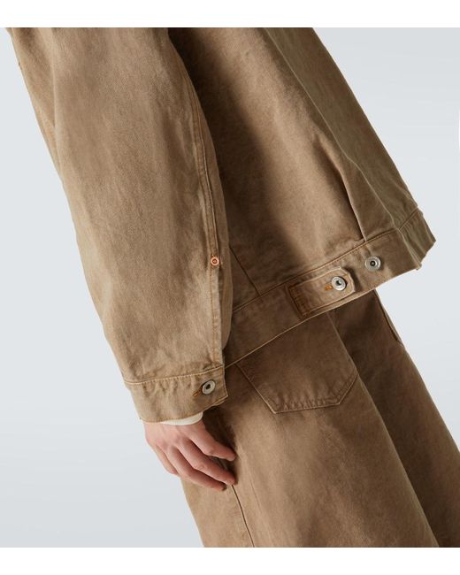 Sacai Natural Hooded Denim Jacket for men