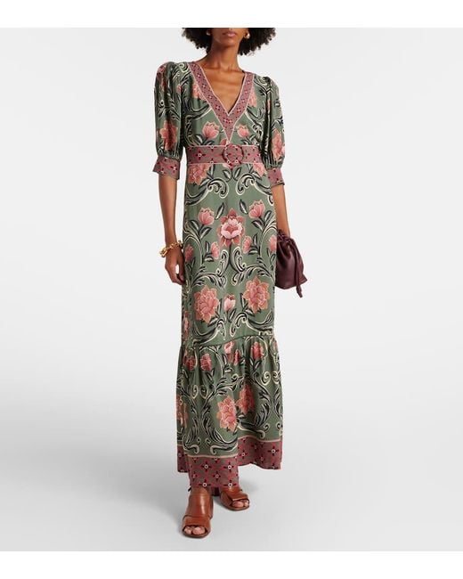 Farm Rio Multicolor Arabesque Floral Maxi Dress