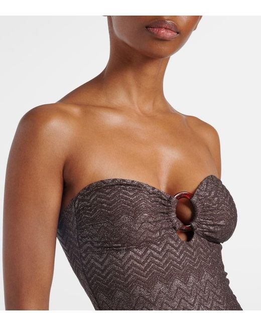 Melissa Odabash Brown Badeanzug Barbuda