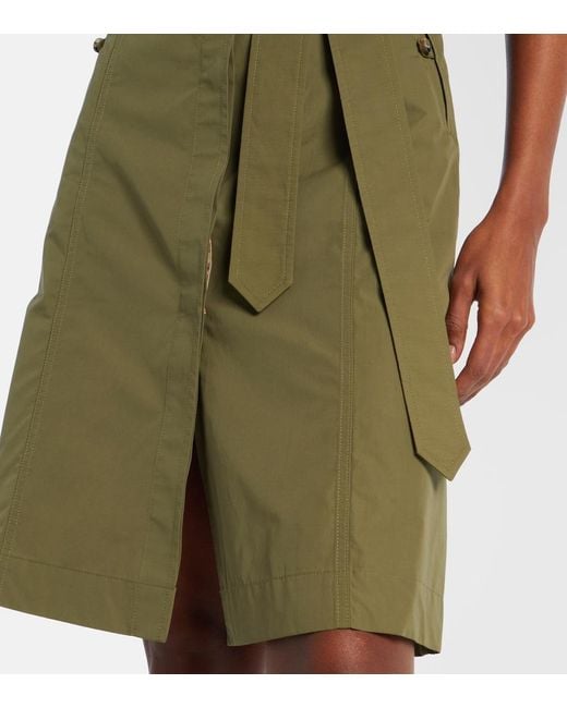 Burberry Green Cotton Shirt Dress