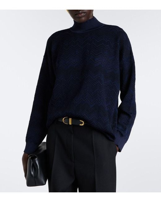 Missoni Blue Pullover Zigzag