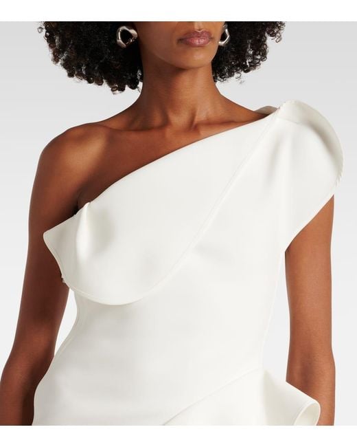 Maticevski White Bridal Midikleid Rhythm