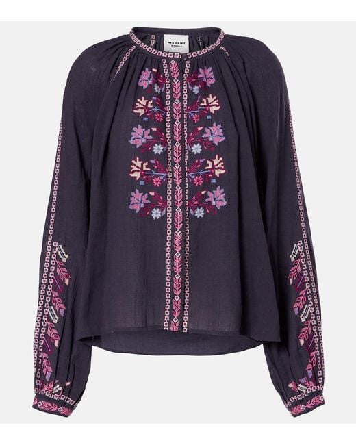 Blouse Lynne Brodee En Coton Isabel Marant en coloris Blue
