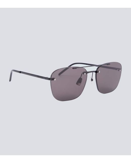 Saint Laurent Purple Sl 309 Rimless Sunglasses for men