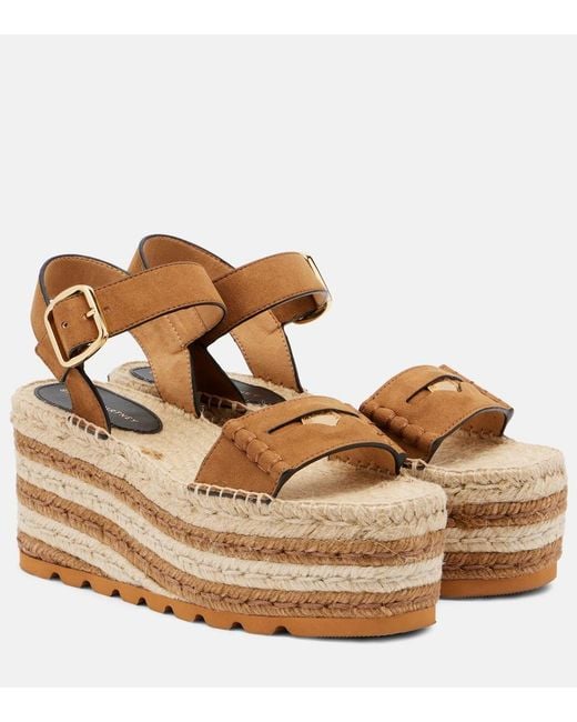 Stella McCartney Brown Espadrille Sandals