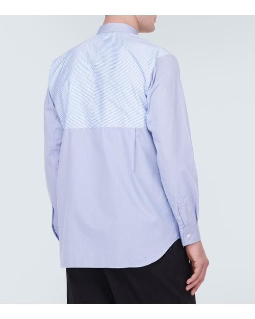 Camisa en popelin de algodon a cuadros Comme des Garçons de hombre de color Blue
