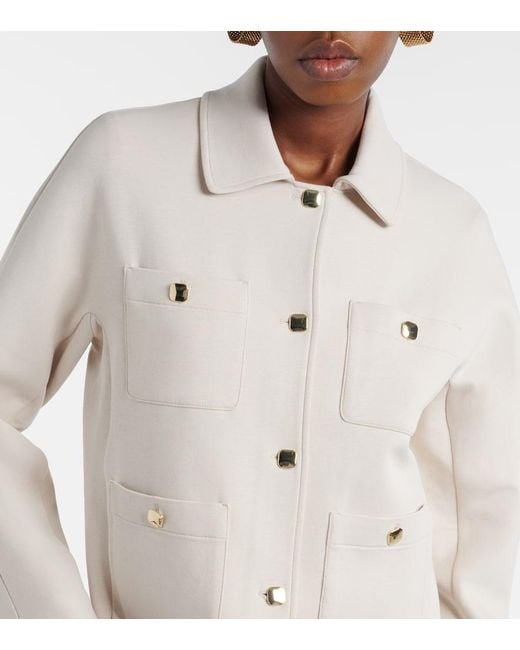 Max Mara Natural Armonioso Cotton-Blend Jersey Jacket