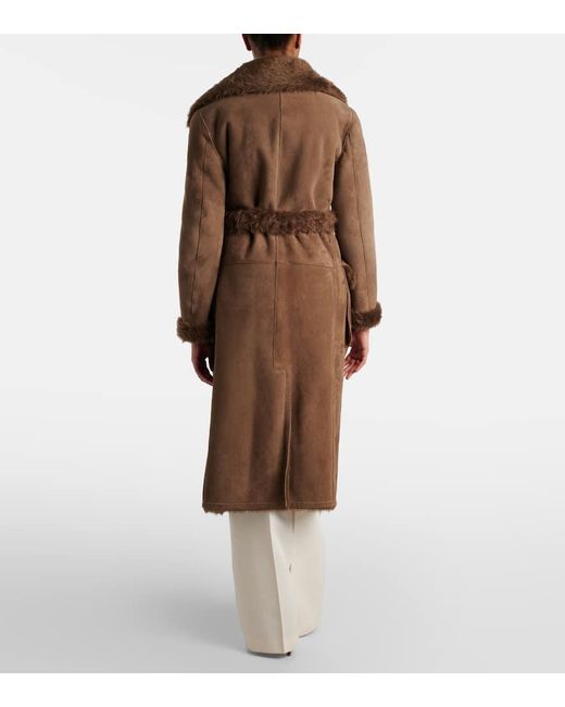 Ralph Lauren Brown Wendbarer Mantel Wilmer Aus Shearling