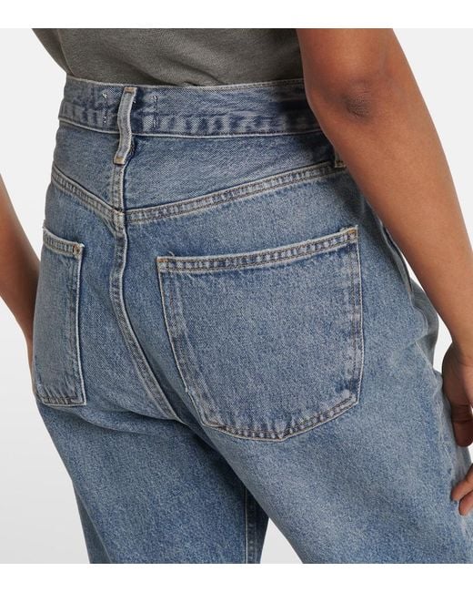 Agolde Blue 90S Mid-Rise Straight Jeans