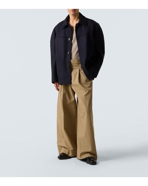 Simone Rocha Blue Embellished Wool-Blend Jacket for men