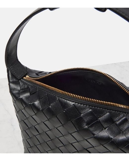 Borsa A Spalla Wallace Mini di Bottega Veneta in Black