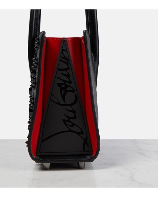 Christian Louboutin Black Paloma Mini Embellished Leather Tote Bag