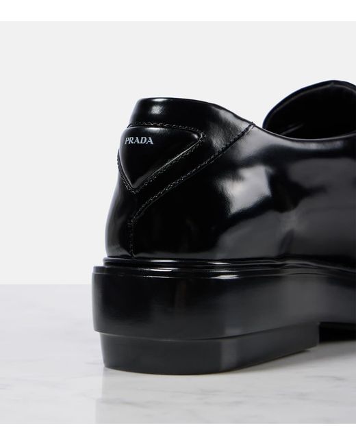 Prada Black Loafers aus Leder