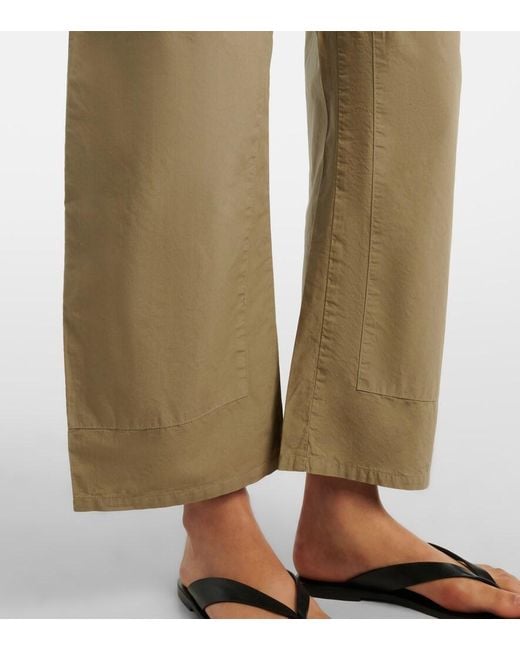 Leset Natural Kyoto Cotton Wide-Leg Pants