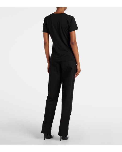 Nili Lotan Black Carol Cotton Jersey T-Shirt