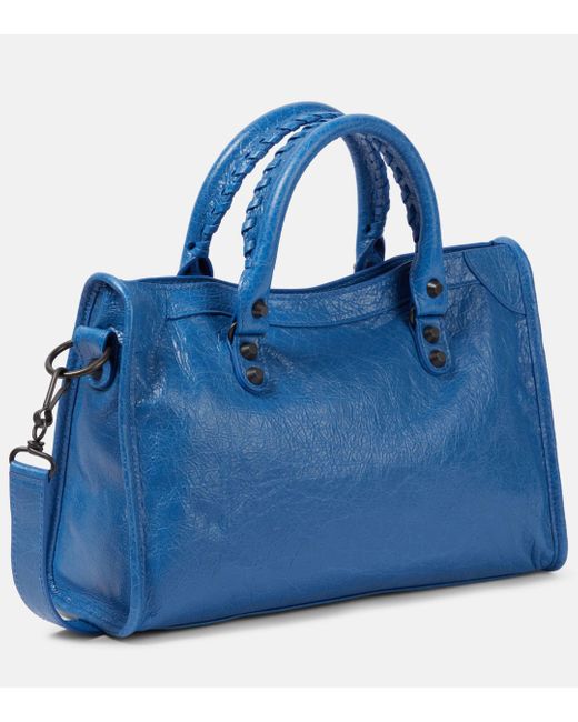 Balenciaga Blue Le City Small Leather Tote Bag