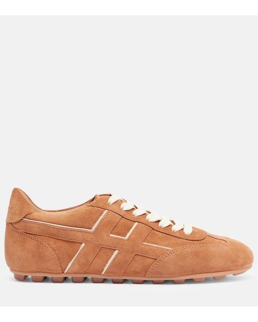 Hogan Brown Olympia Suede Sneakers